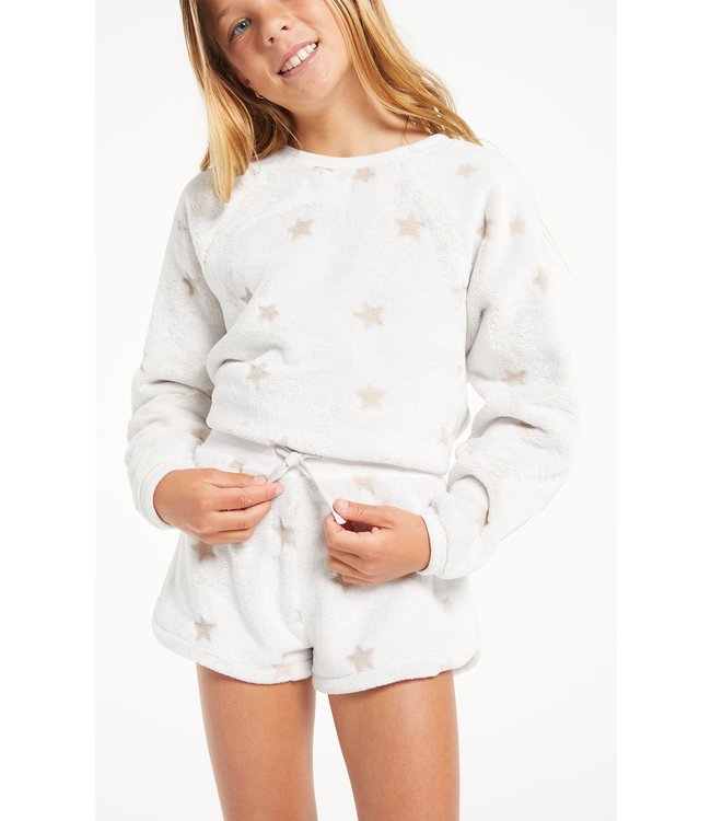 Z SUPPLY GIRLS FROSTED STAR LS TOP