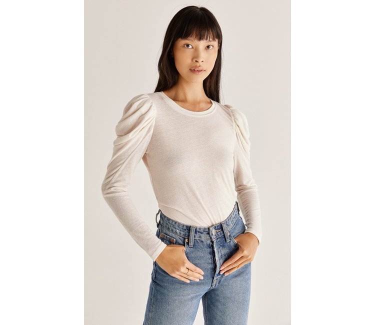 Z Supply Cece Puff Shoulder Triblend Top Z Supply Cece Puff Shoulder Triblend Top