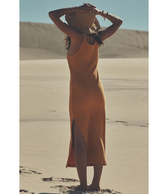 SPELL DESIGNS COSMOS RIB MIDI DRESS