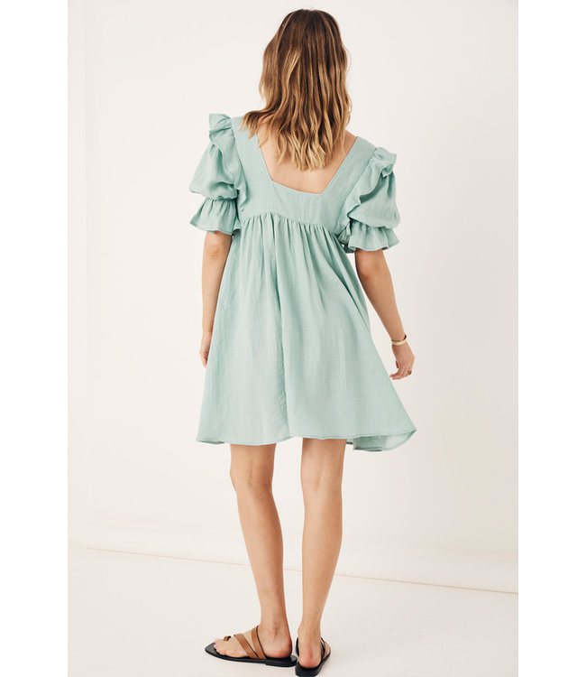 SPELL DESIGNS MAE LINEN MINI DRESS