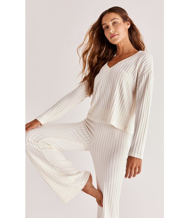 Z SUPPLY VALENTINA RIB LS TOP