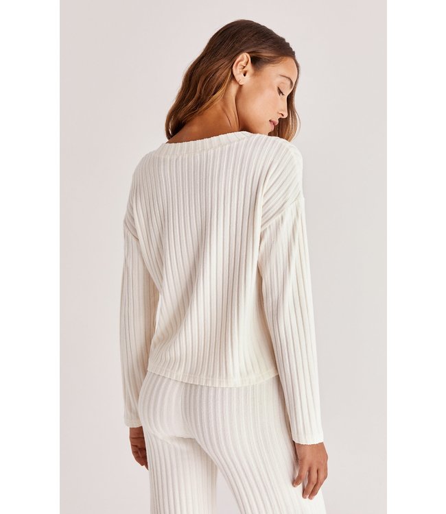 Z SUPPLY VALENTINA RIB LS TOP