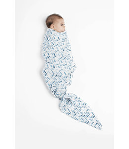 LOULOU LOLLIPOP MUSLIN SWADDLE CHEVRON