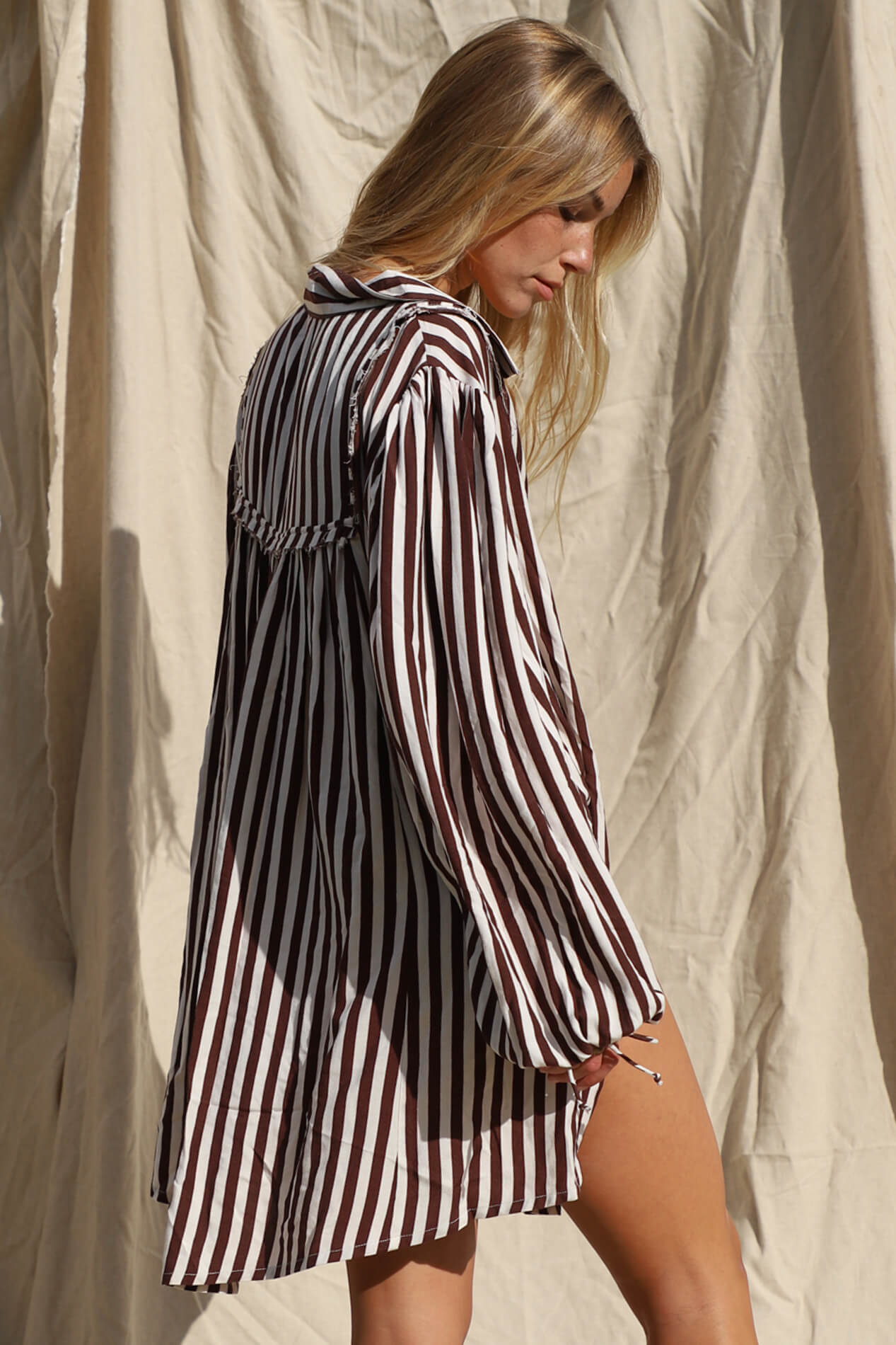 ワンピース PERVERZE Wave Stripe Narrow Dress PERVERZE/Narrow Long Dress | TRENT - 福岡セレクトショップ