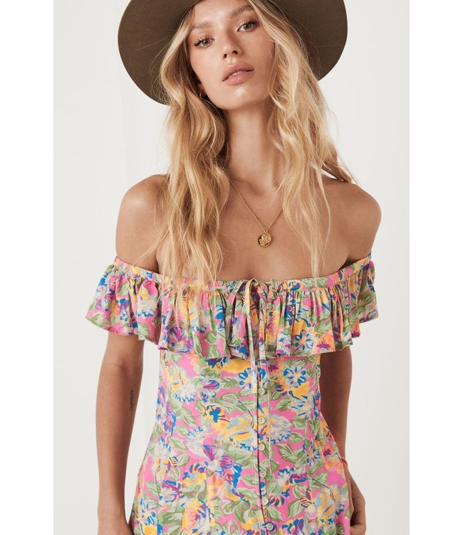 SPELL DESIGNS DOLLY OFF-SHOULDER SUNDRESS