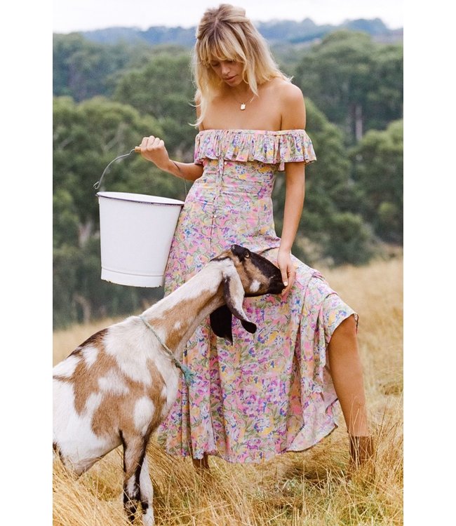 SPELL DESIGNS DOLLY OFF-SHOULDER SUNDRESS