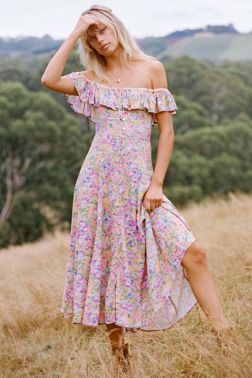 off shoulder maxi dress with thigh split Beaded Off Shoulder Slit Gown by Ladivine CA110 – ABC Fashion