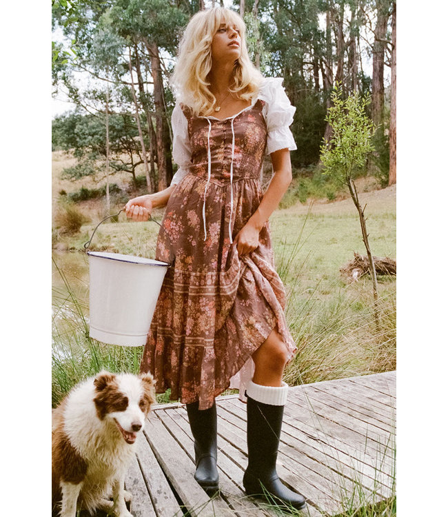 SPELL DESIGNS MEADOWLAND LINEN SUNDRESS