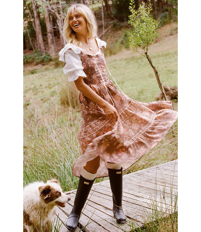 SPELL DESIGNS MEADOWLAND LINEN SUNDRESS