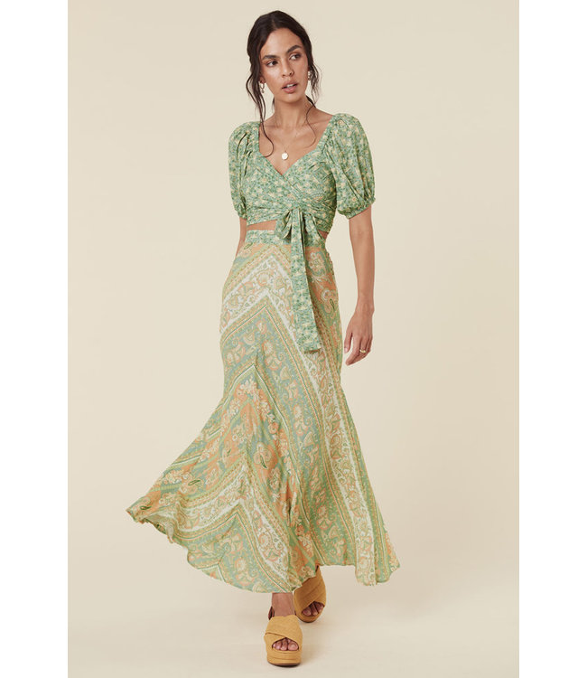 SPELL DESIGNS MADAME PEACOCK MAXI SKIRT