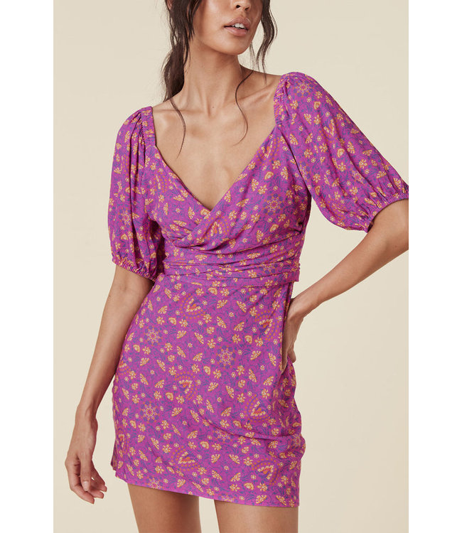 SPELL DESIGNS MADAME PEACOCK SWEETHEART MINI DRESS