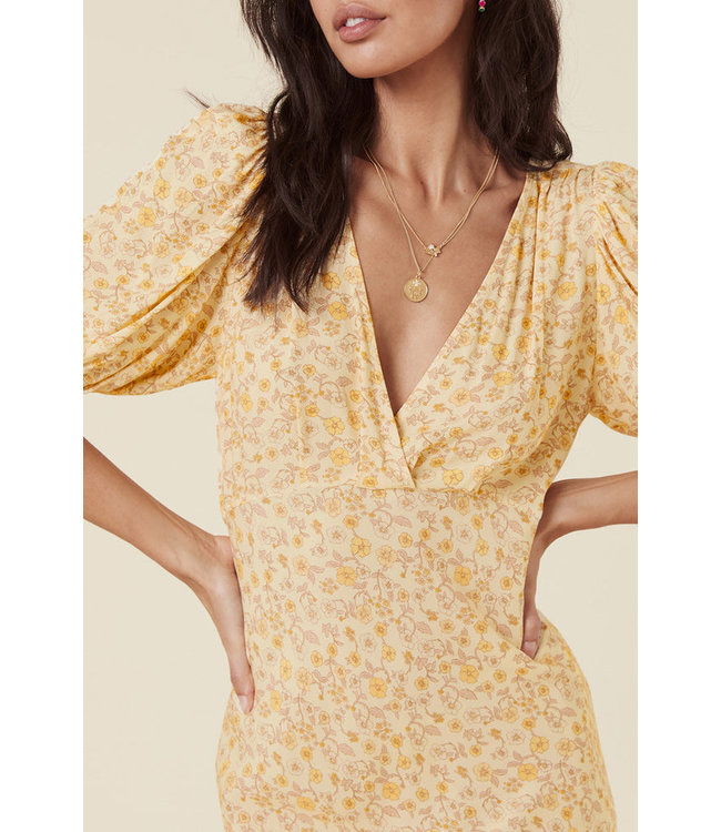 SPELL DESIGNS MOSSY BIAS-CUT MIDI DRESS