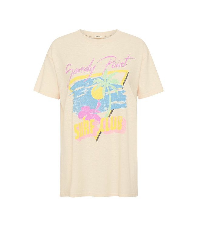 SPELL DESIGNS HIBISCUS LANE BIKER TEE