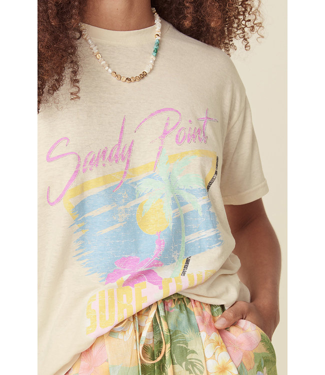 SPELL DESIGNS HIBISCUS LANE BIKER TEE