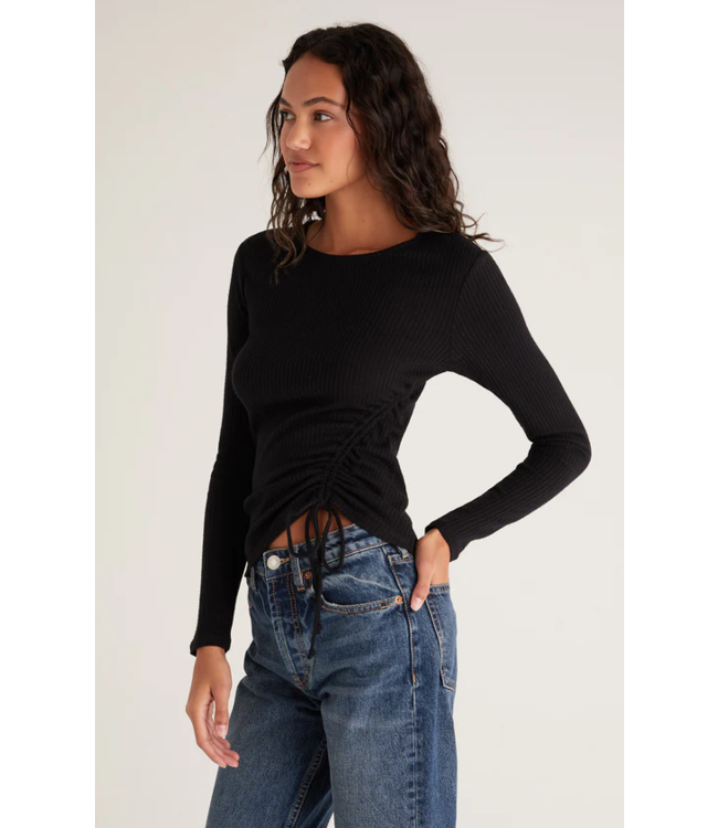 Z SUPPLY DAMALI SHIRRED RIB TOP