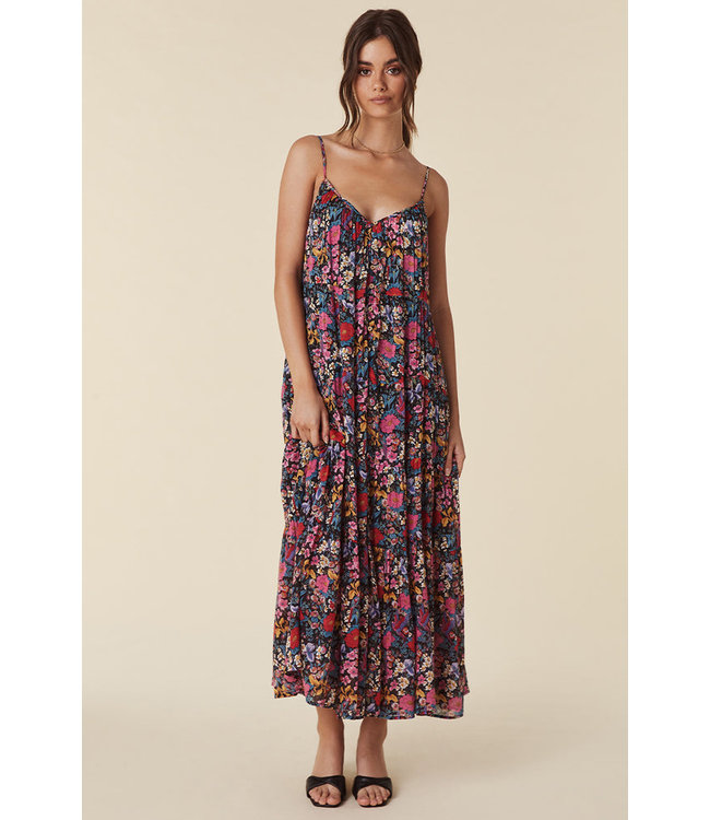 SPELL DESIGNS LAST DRINKS STRAPPY MAXI DRESS