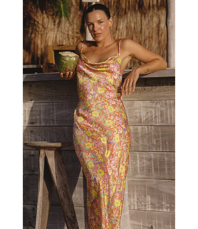 SPELL DESIGNS LAST DRINKS BIAS STRAPPY MAXI DRESS