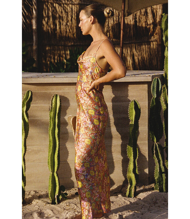 SPELL DESIGNS LAST DRINKS BIAS STRAPPY MAXI DRESS