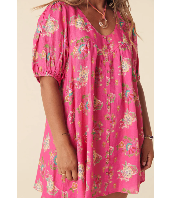 SPELL DESIGNS SOLSTICE LINEN TUNIC DRESS