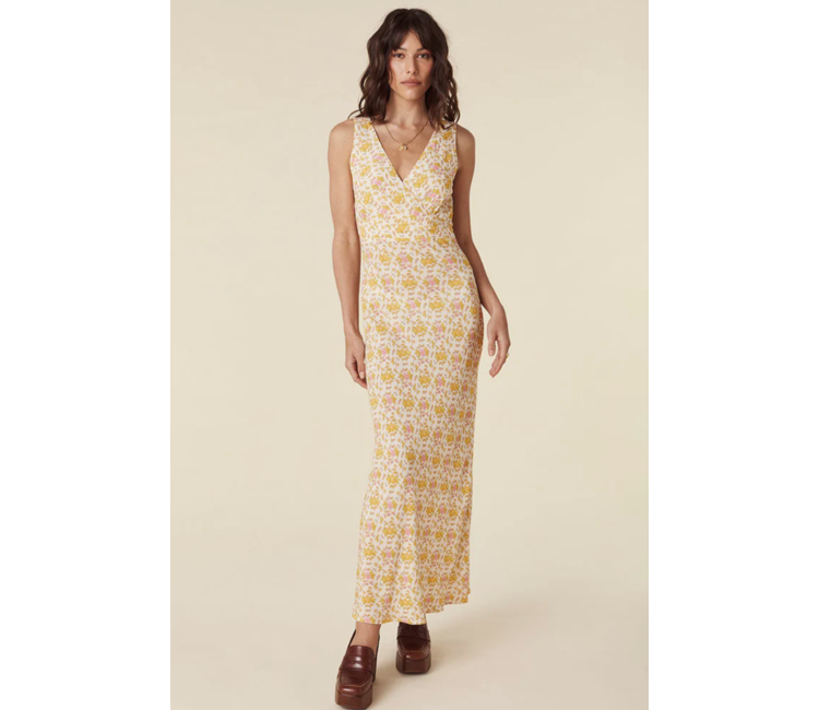 crochet boho maxi dress Khloe Crochet Maxi Dress Taupe / L