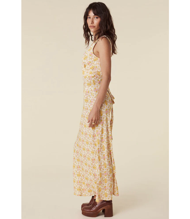 SPELL DESIGNS YELLOW ROSE BIAS MAXI DRESS