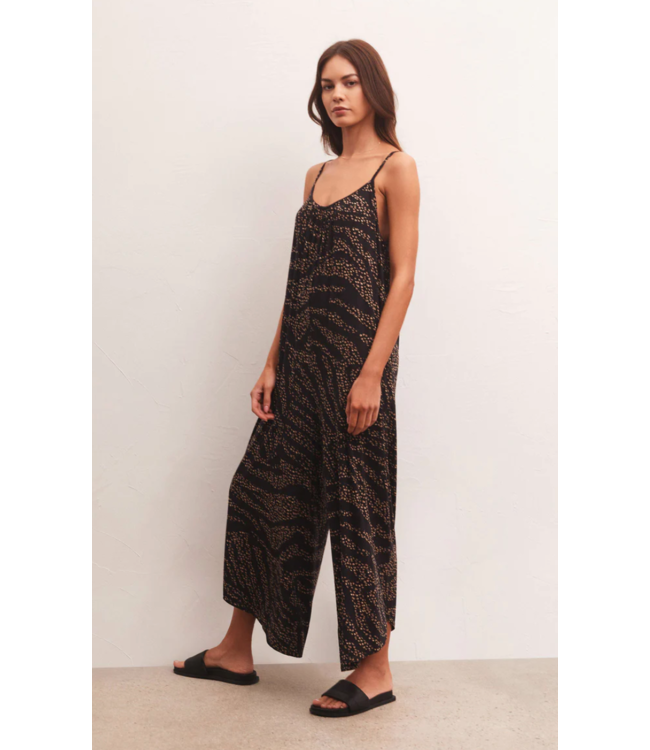 Z SUPPLY WILD DOT FLARED JUMPSUIT