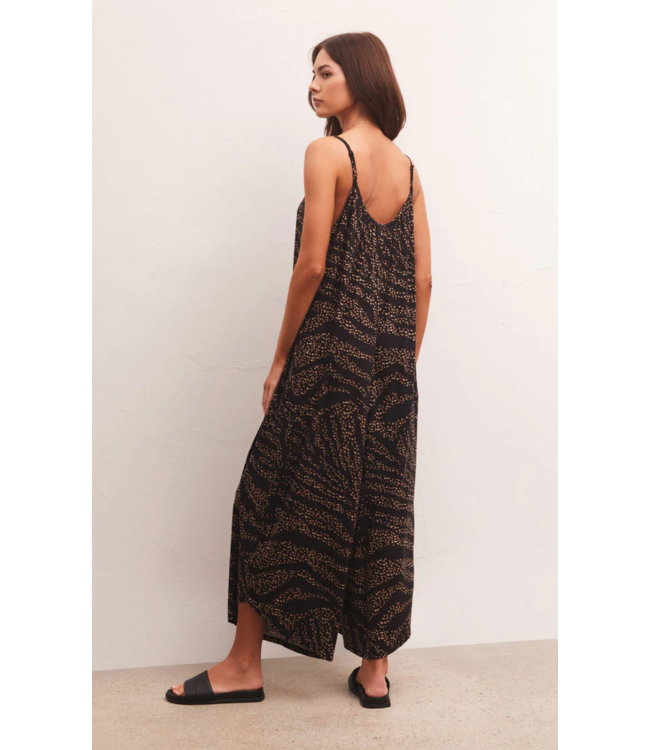 Z SUPPLY WILD DOT FLARED JUMPSUIT