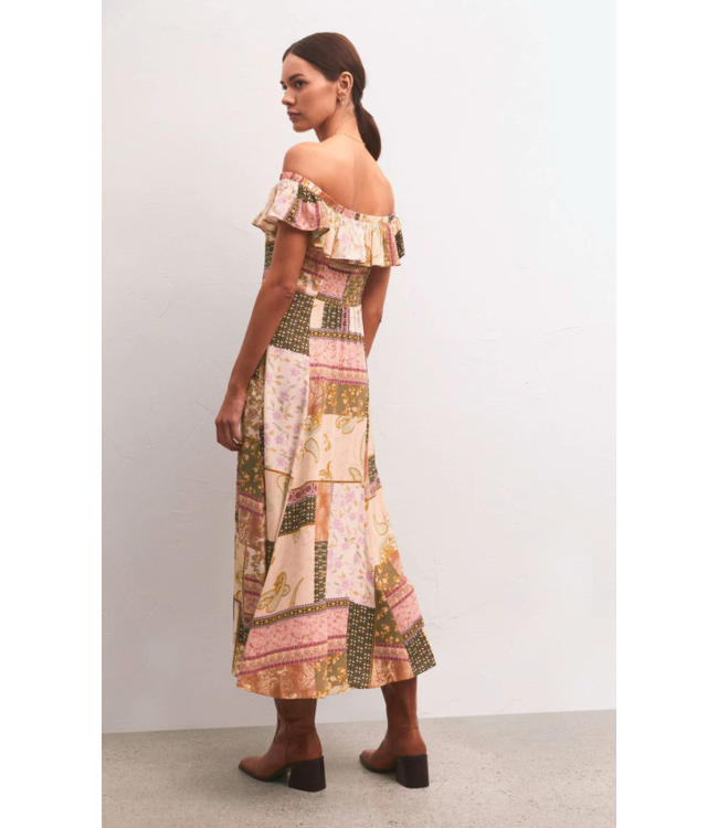 Z SUPPLY VEDA OFF SHOULDER MIDI DRESS
