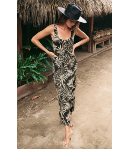 Z SUPPLY Melbourne Sandy Bay Palm Dress Black Floral