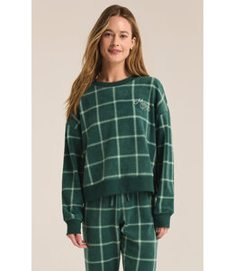 Z SUPPLY PLAID LS TOP NOBLE FIR