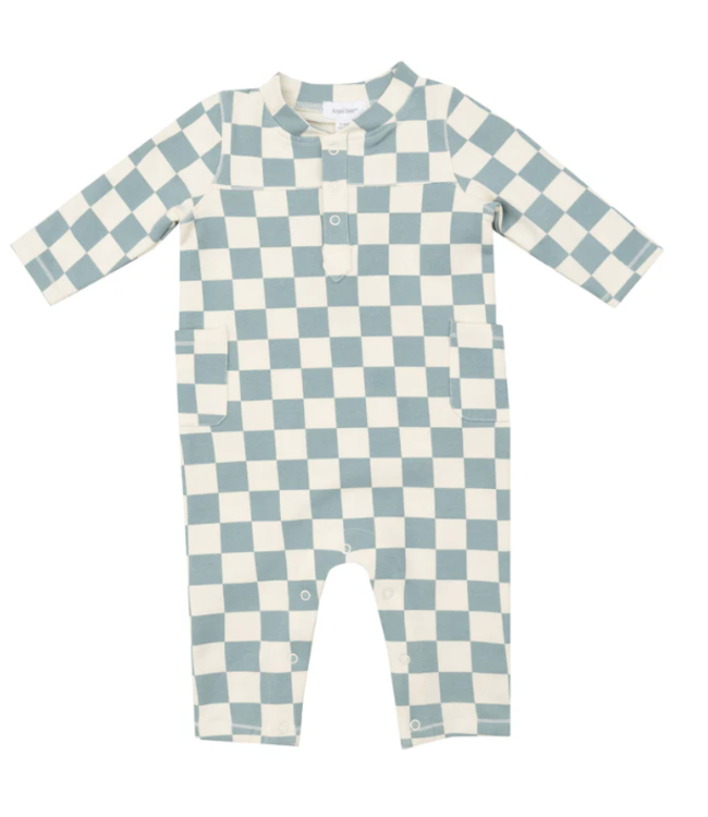 ANGEL DEAR FRENCH TERRY CHECKER UNI ROMPER