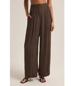 Z SUPPLY LISSE WIDE LEG PANT BRN
