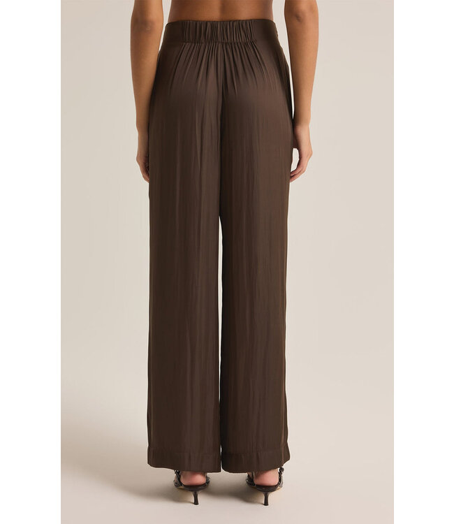 Z SUPPLY LISSE WIDE LEG PANT BRN