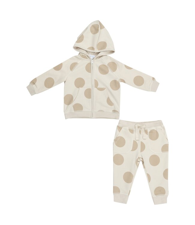 ANGEL DEAR FRENCH TERRY BEIGE DOT SET