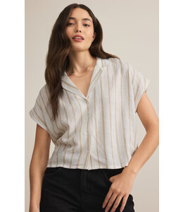 Z SUPPLY Parallel Button Down Cream