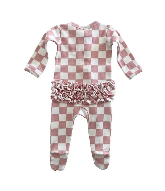 SIIX COLLECTION ORGANIC FRILL ZIP FOOTIE