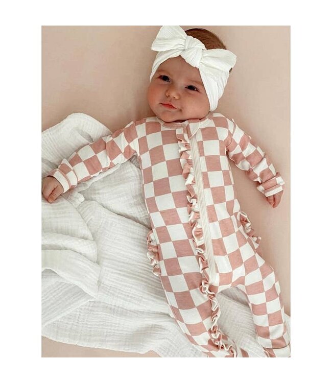 SIIX COLLECTION ORGANIC FRILL ZIP FOOTIE