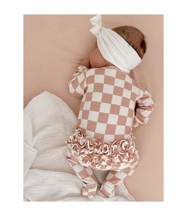 SIIX COLLECTION ORGANIC FRILL ZIP FOOTIE