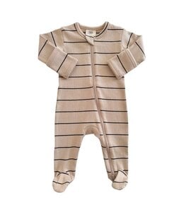 SIIX COLLECTION ORGANIC RIBBED ZIP FOOTIE