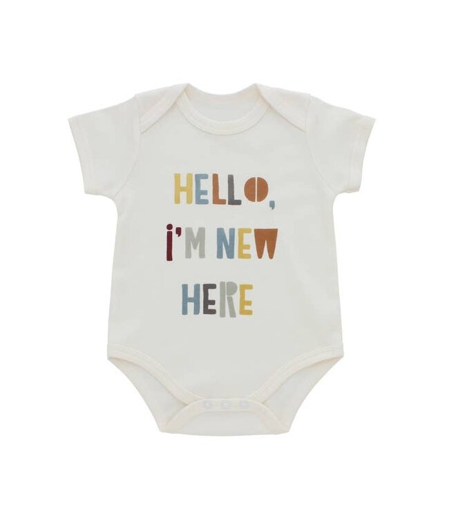 EMERSON AND FRIENDS HELLO IM NEW HERE ONESIE