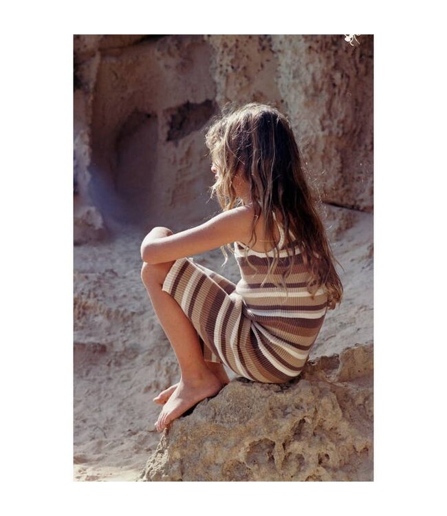 RAISED BY WATER RIBBED KNIT DRESS