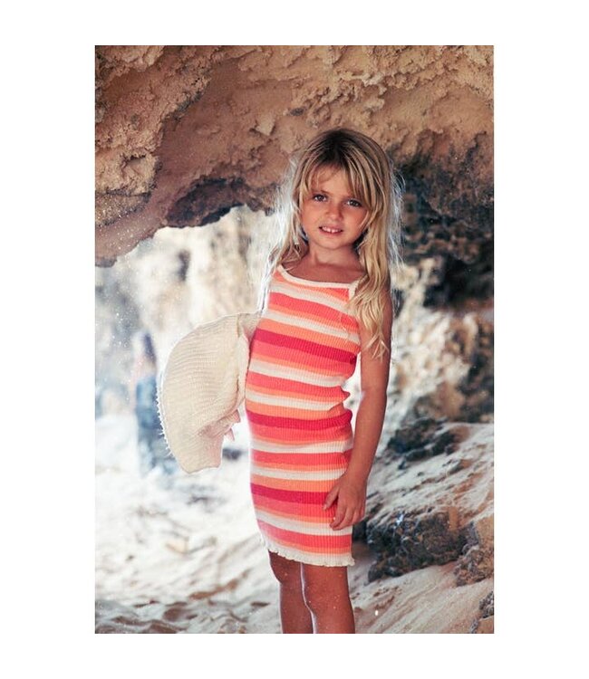 RAISED BY WATER RIBBED KNIT DRESS