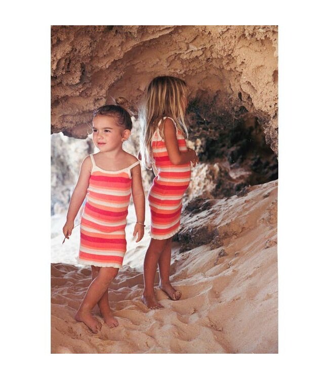 RAISED BY WATER RIBBED KNIT DRESS