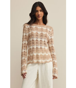 Z SUPPLY AZURA STRIPE CROCHET SWEATER