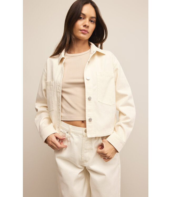 Z SUPPLY ALL DAY CROPPED DENIM JACKET