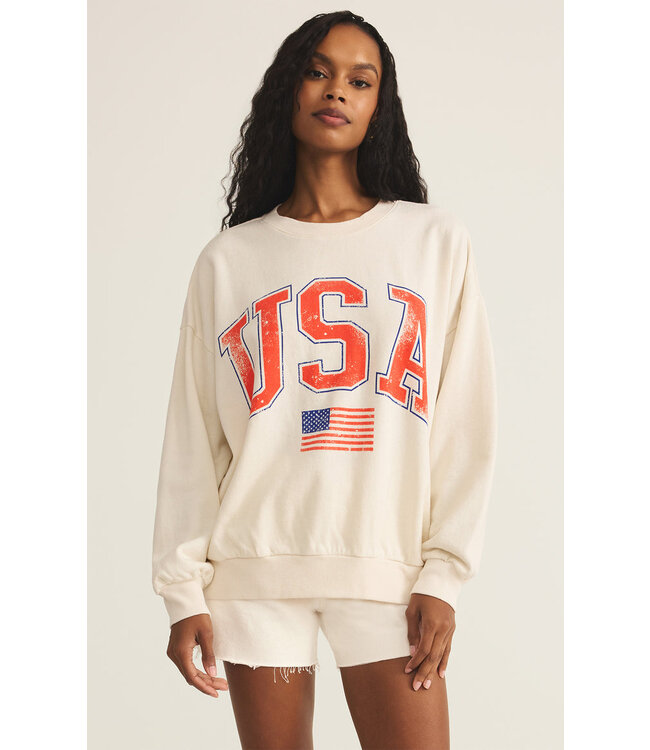 Z SUPPLY FLAG SUNDAY SWEATSHIRT