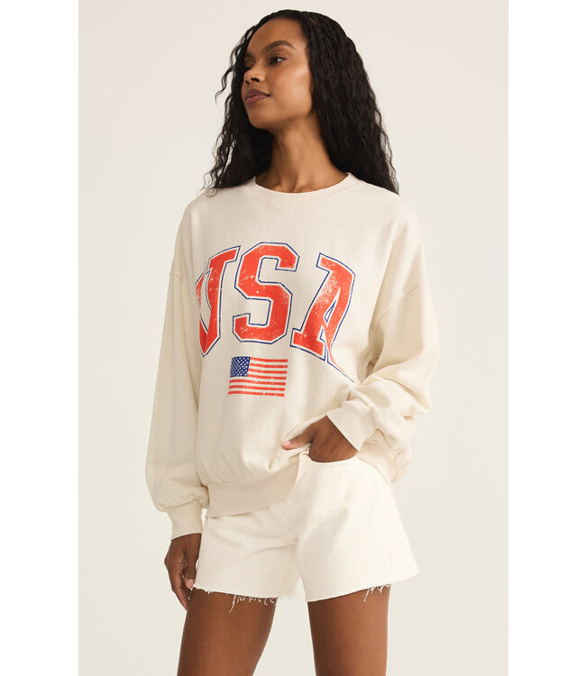 Z SUPPLY FLAG SUNDAY SWEATSHIRT