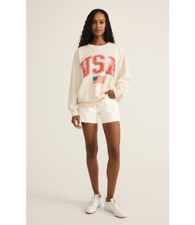 Z SUPPLY FLAG SUNDAY SWEATSHIRT