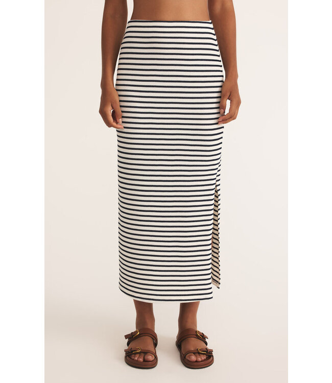 Z SUPPLY AINSLIE STRIPE MIDI SKIRT