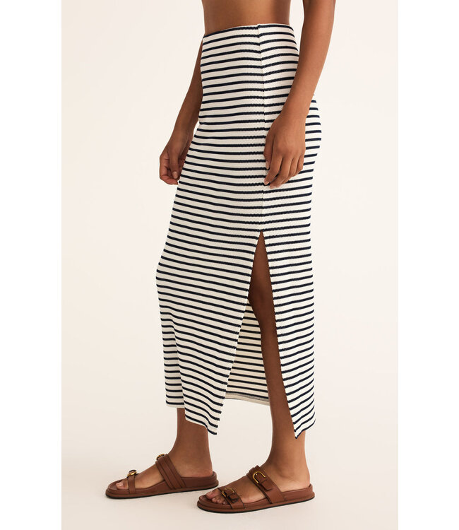 Z SUPPLY AINSLIE STRIPE MIDI SKIRT